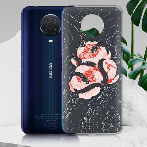 Чехол BoxFace Nokia G20 Snake Rose