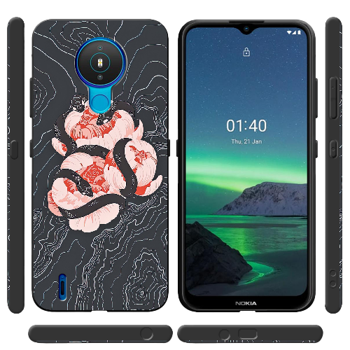 Чехол Boxface Nokia 1.4 Snake Rose