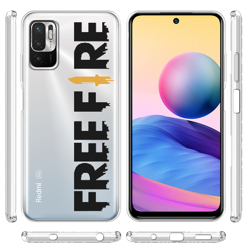 Чехол Boxface Xiaomi Redmi Note 10 5G Черный Free Fire