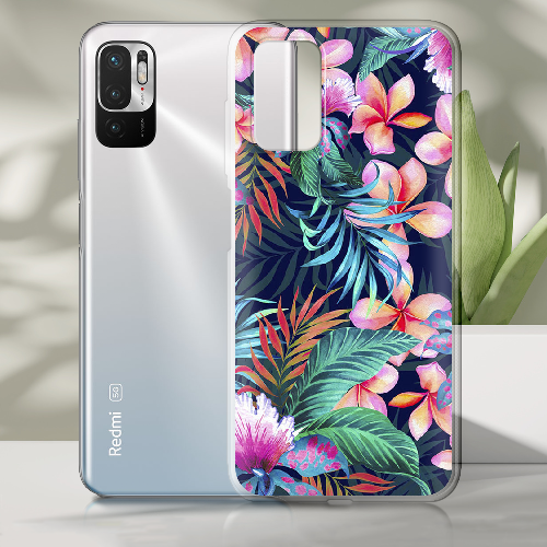 Чехол Boxface Xiaomi Redmi Note 10 5G flowers in the tropics