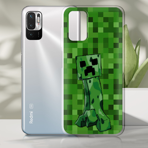 Чехол Boxface Xiaomi Redmi Note 10 5G Minecraft Creeper