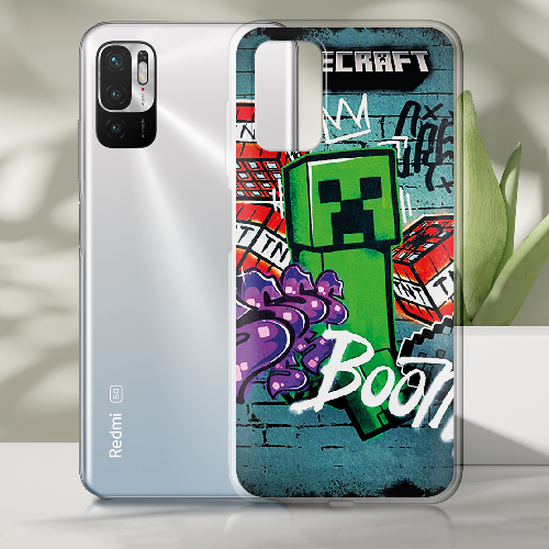 Чехол Boxface Xiaomi Redmi Note 10 5G Minecraft Graffiti