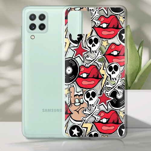 Чехол Boxface Samsung A225 Galaxy A22 Rock Graffiti