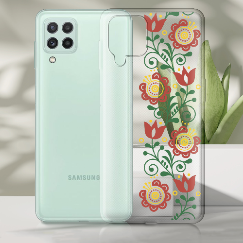 Чехол Boxface Samsung A225 Galaxy A22 Ethno Flower