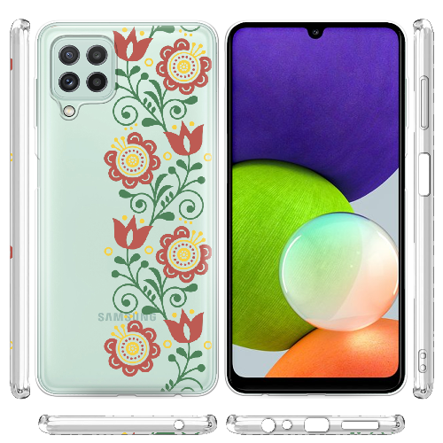 Чехол Boxface Samsung A225 Galaxy A22 Ethno Flower