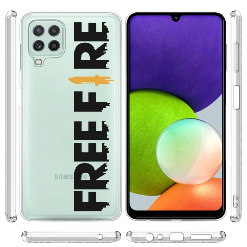 Чехол Boxface Samsung A225 Galaxy A22 Черный Free Fire