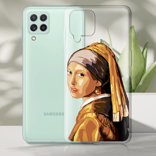 Чехол Boxface Samsung A225 Galaxy A22 Девушка с жемчужной серёжкой Поп Арт