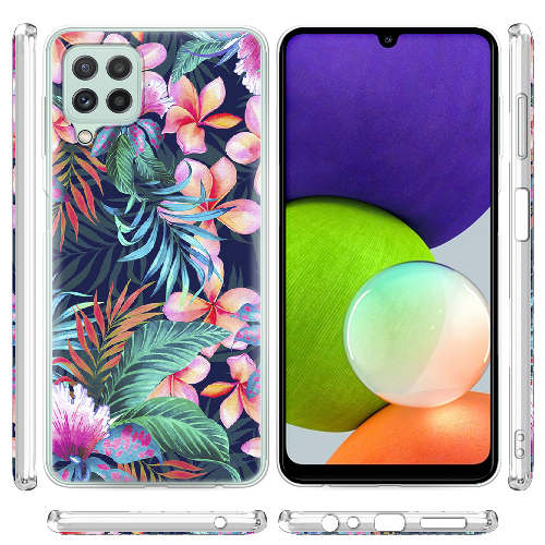 Чехол Boxface Samsung A225 Galaxy A22 flowers in the tropics