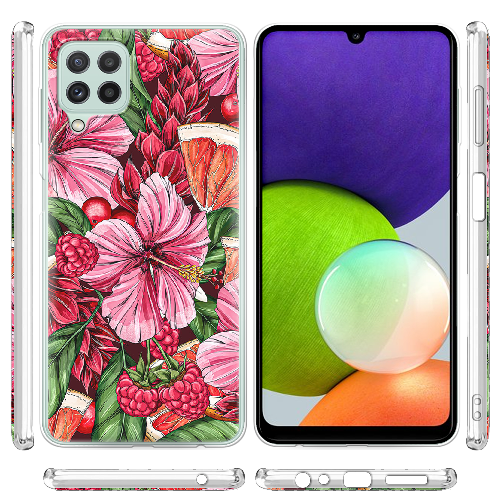 Чехол Boxface Samsung A225 Galaxy A22 Tropical Flowers