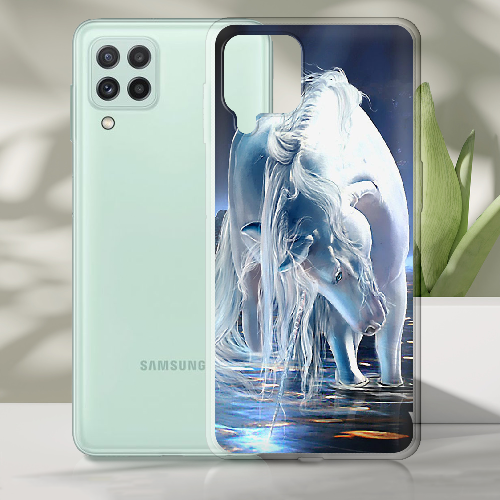 Чехол Boxface Samsung A225 Galaxy A22 White Horse