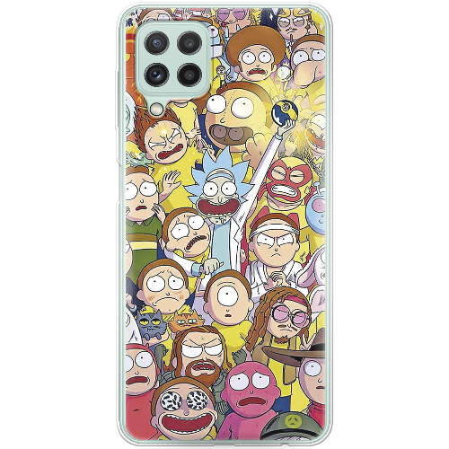 Чехол Boxface Samsung A225 Galaxy A22 Rick and Morty все герои