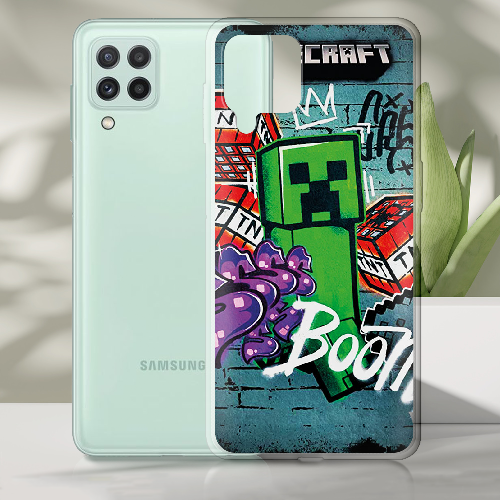 Чехол Boxface Samsung A225 Galaxy A22 Minecraft Graffiti