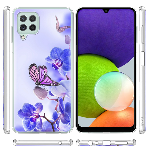 Чехол Boxface Samsung A225 Galaxy A22 Orchids and Butterflies