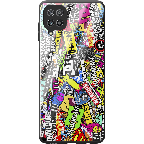 Чехол Boxface Samsung A225 Galaxy A22 Multicolored Inscriptions