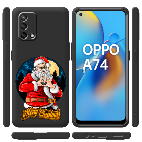 Чехол Boxface OPPO A74 Cool Santa and heart