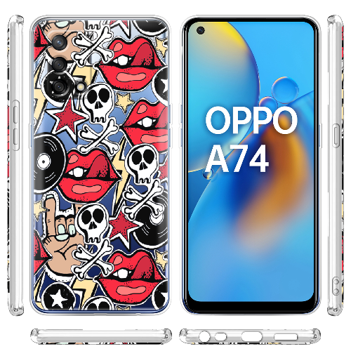 Чехол Boxface OPPO A74 Rock Graffiti