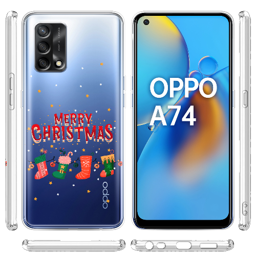 Чехол Boxface OPPO A74 Рождественские Носки