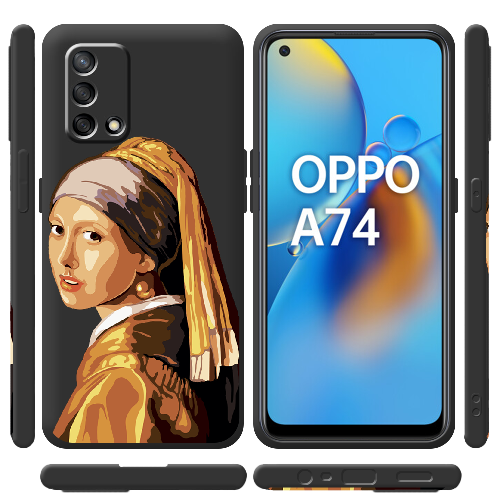 Чехол Boxface OPPO A74 Девушка с жемчужной серёжкой Поп Арт