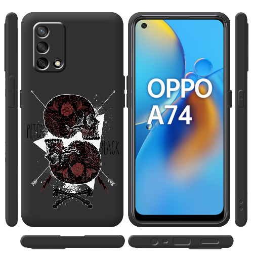 Чехол Boxface OPPO A74 Pitch black