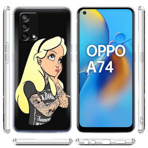 Чехол Boxface OPPO A74 Панк Алиса из страны чудес