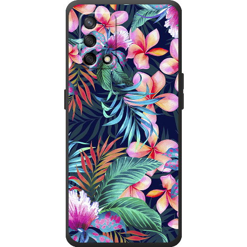 Чехол Boxface OPPO A74 flowers in the tropics