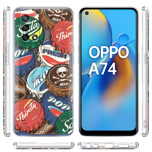 Чехол Boxface OPPO A74 Drink Lids