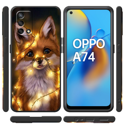 Чехол Boxface OPPO A74 Рождественская лиса