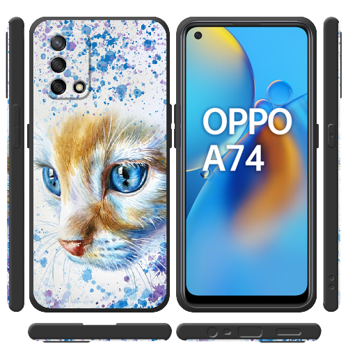 Чехол Boxface OPPO A74 Голубоглазый Кот