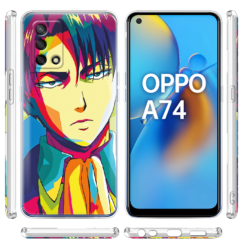 Чехол Boxface OPPO A74 Attack on titan Levi Anime Pop