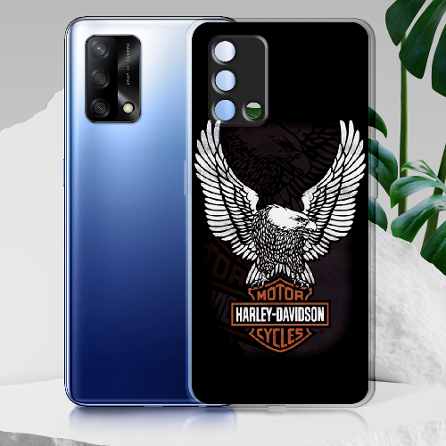 Чехол Boxface OPPO A74 Harley Davidson and eagle