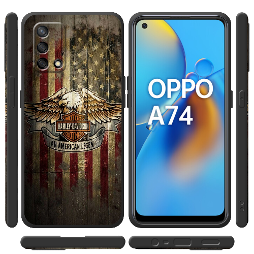 Чехол Boxface OPPO A74 Harley Davidson An American Legend