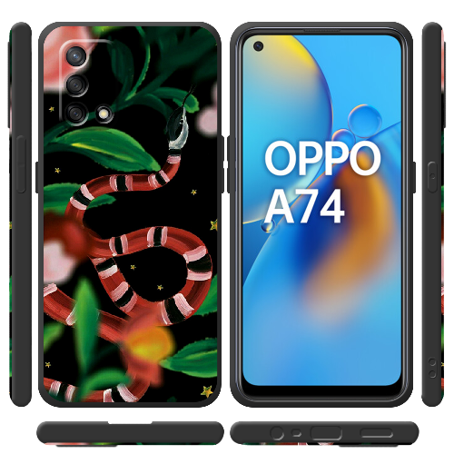 Чехол Boxface OPPO A74 Red Snake