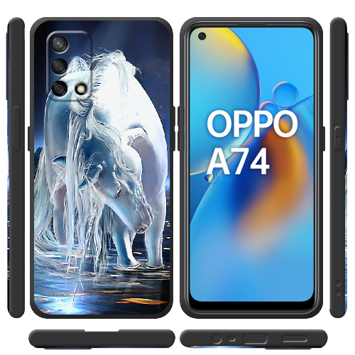 Чехол Boxface OPPO A74 White Horse