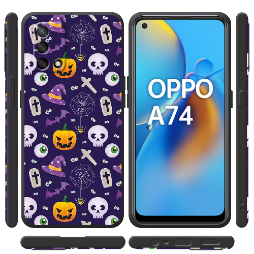 Чехол Boxface OPPO A74 Halloween Purple Mood