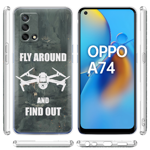 Чехол Boxface OPPO A74 Дрон Fly Around