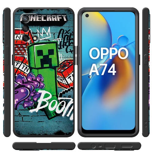 Чехол Boxface OPPO A74 Minecraft Graffiti