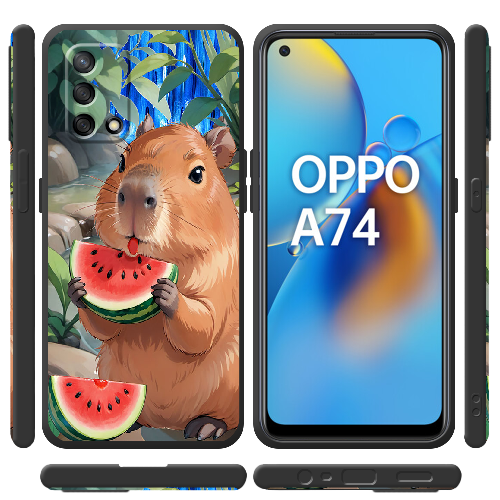 Чехол Boxface OPPO A74 Капибара з кавуном