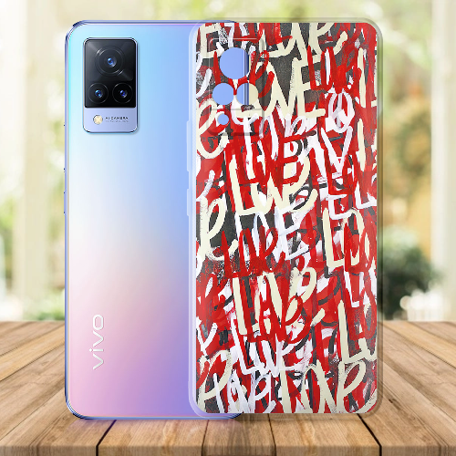 Чехол BoxFace Vivo V21 Love Graffiti