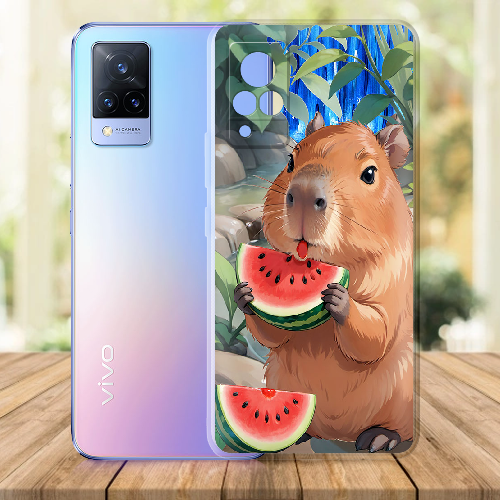 Чехол BoxFace Vivo V21 Капибара з кавуном