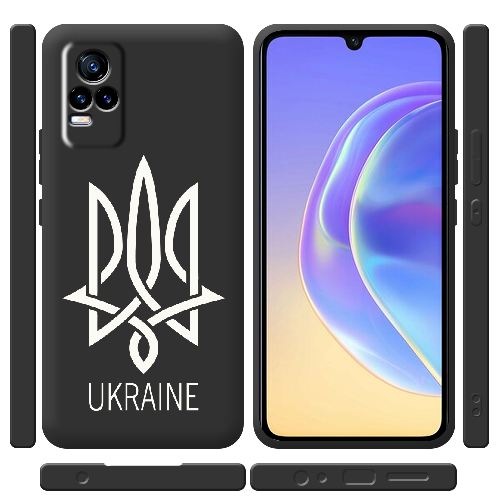 Чехол BoxFace Vivo V21E Тризуб монограмма UKRAINE