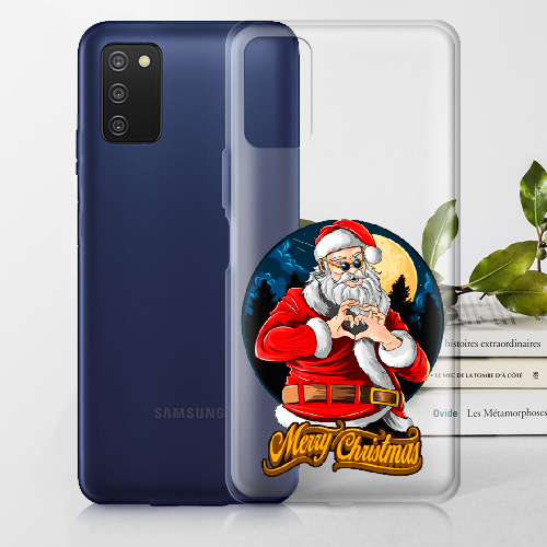 Чехол BoxFace Samsung Galaxy A03s (A037) Cool Santa and heart