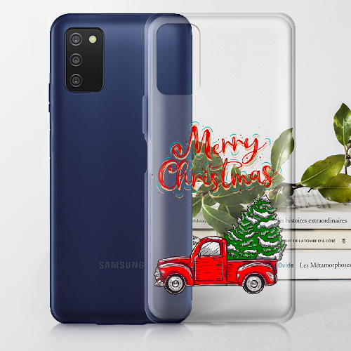 Чехол BoxFace Samsung Galaxy A03s (A037) Holiday Car Merry Christmas