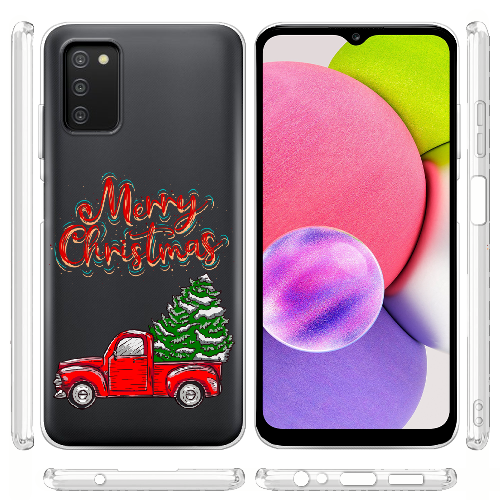 Чехол BoxFace Samsung Galaxy A03s (A037) Holiday Car Merry Christmas