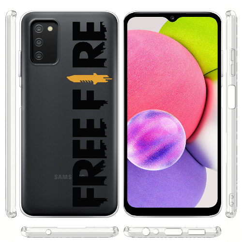 Чехол BoxFace Samsung Galaxy A03s (A037) Черный Free Fire