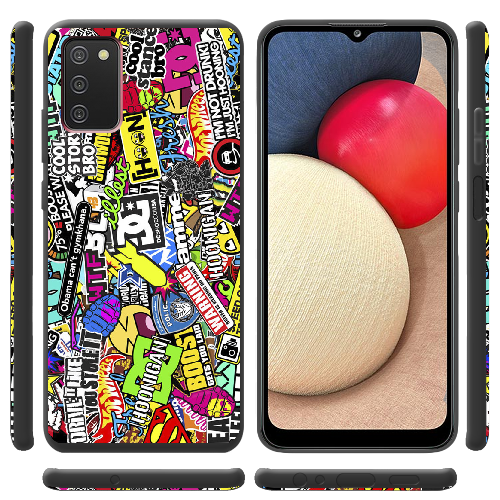 Чехол BoxFace Samsung Galaxy A03s (A037) Multicolored Inscriptions