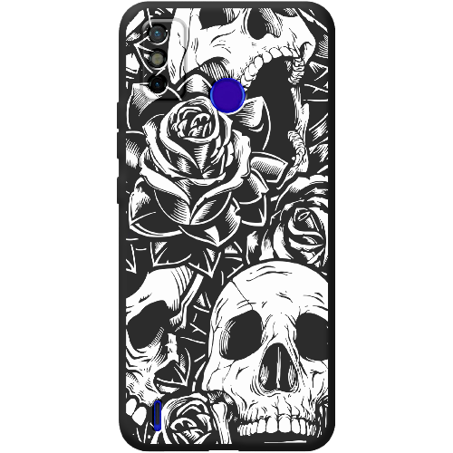 Чехол BoxFace Tecno Spark 6 Go Skull and Roses