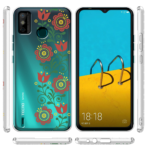 Чехол BoxFace Tecno Spark 6 Go Ethno Flower