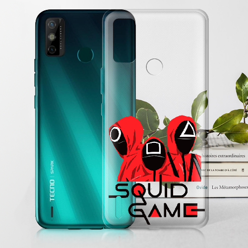 Чехол BoxFace Tecno Spark 6 Go siquid game люди в красном