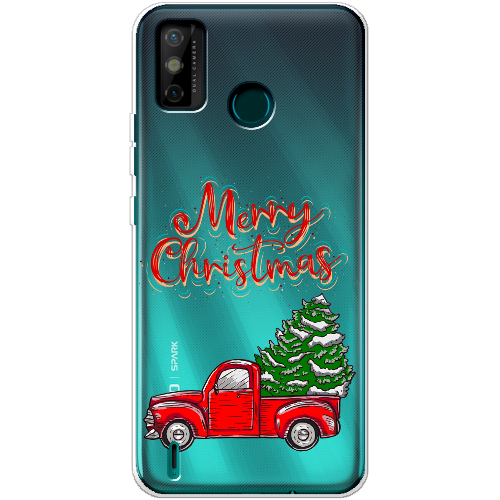 Чехол BoxFace Tecno Spark 6 Go Holiday Car Merry Christmas