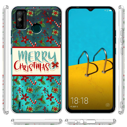 Чехол BoxFace Tecno Spark 6 Go Vintage Christmas Congratulation